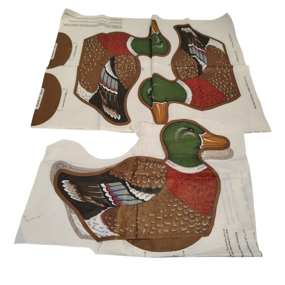 Water Birds Mallard Duck Fabric Panel VIP Cranston (makes 3 pillows) Cabin Lake